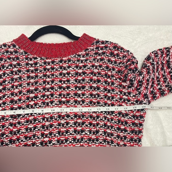 Ann Taylor Red and Black Textured Sweater - Picture 7 of 9